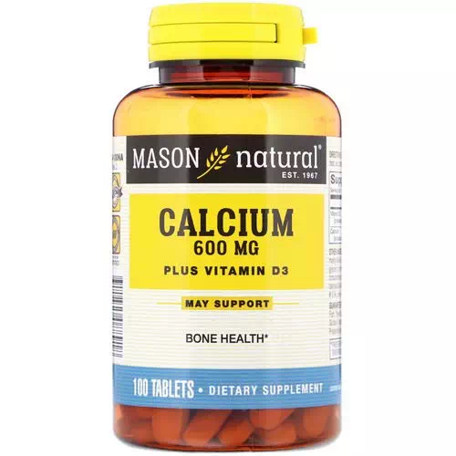 Mason Natural, Calcium Plus Vitamin D3, 600 mg, 100 Tablets Review