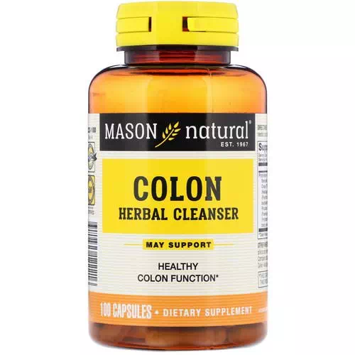 Mason Natural, Colon Herbal Cleanser, 100 Capsules Review