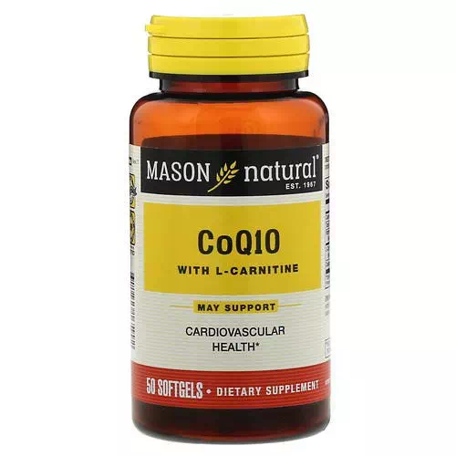 Mason Natural, CoQ10 with L-Carnitine, 50 Softgels Review
