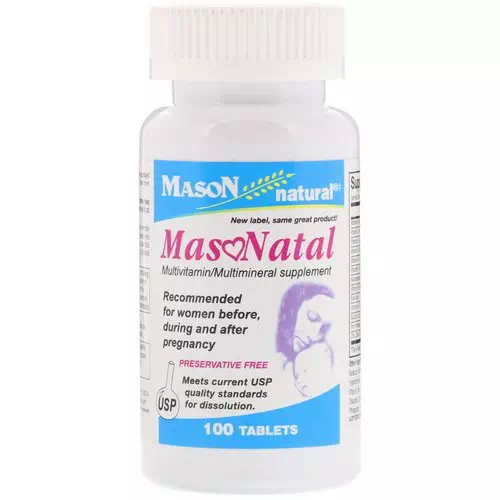Mason Natural, MasoNatal Multivitamin / Multimineral Supplement, 100 Tablets Review