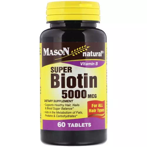 Mason Natural, Super Biotin, 5000 mcg, 60 Tablets Review