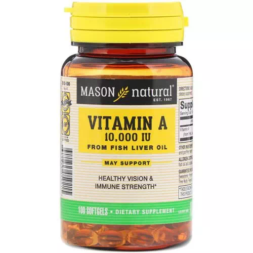 Mason Natural, Vitamin A, 10,000 IU, 100 Softgels Review