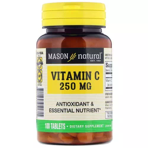 Mason Natural, Vitamin C, 250 mg, 100 Tablets Review