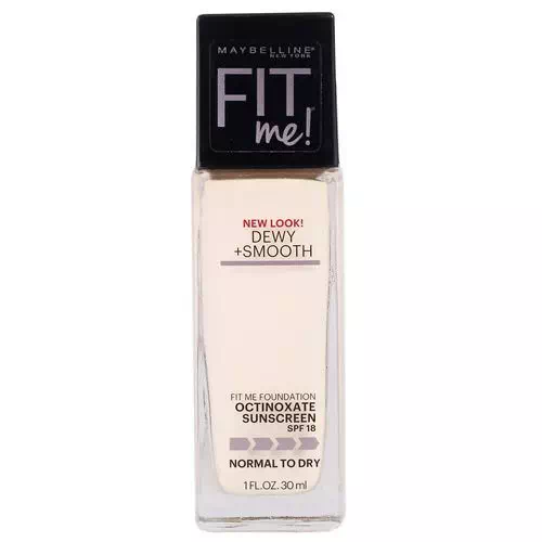Maybelline, Fit Me, Dewy + Smooth Foundation, 110 Porcelain, 1 fl oz (30 ml) Review
