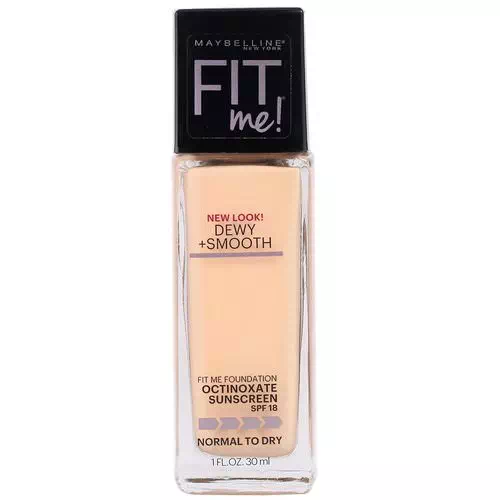 Maybelline, Fit Me, Dewy + Smooth Foundation, 120 Classic Ivory, 1 fl oz (30 ml) Review