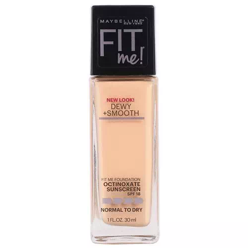 Maybelline, Fit Me, Dewy + Smooth Foundation, 125 Nude Beige, 1 fl oz (30 ml) Review