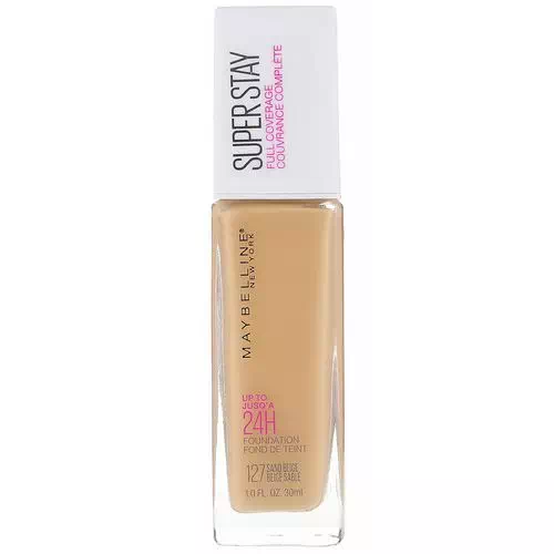 Maybelline, Super Stay, Full Coverage Foundation, 127 Sand Beige, 1 fl oz (30 ml) Review