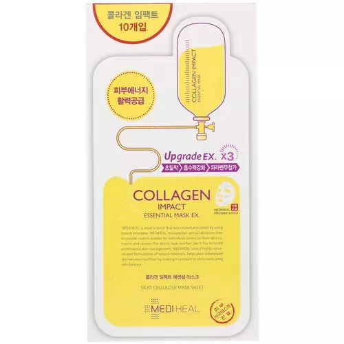 Mediheal, Collagen Impact Essential Mask EX, 10 Sheets, 24 ml Each Review
