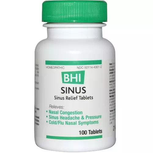 MediNatura, BHI, Sinus, 100 Tablets Review