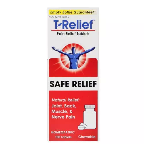 MediNatura, T-Relief, Safe Relief, Pain Relief Tablets, 100 Tablets Review