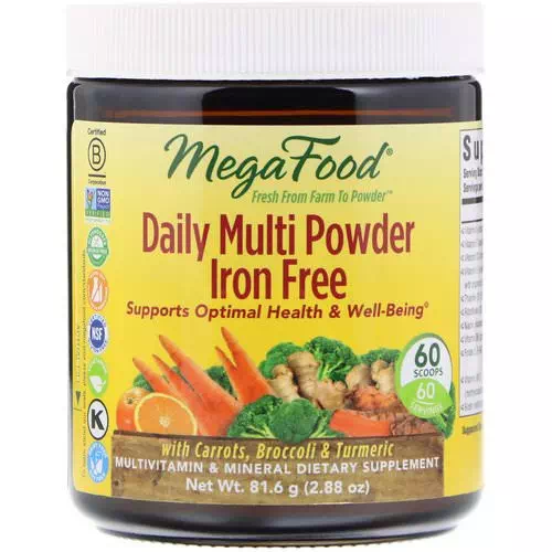 MegaFood, Daily Multi Powder, Iron Free, 2.88 oz (81.6 g) Review