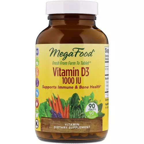 MegaFood, Vitamin D3, 1,000 IU, 90 Tablets Review