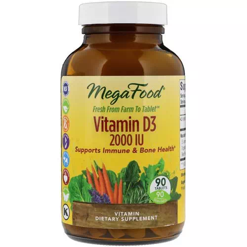 MegaFood, Vitamin D3, 2000 IU, 90 Tablets Review