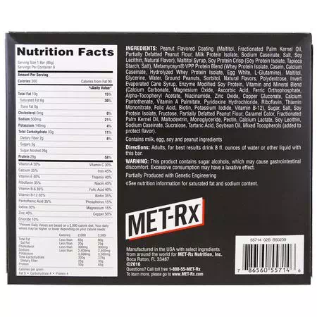 MET-Rx, Soy Protein Bars, Milk Protein Bars