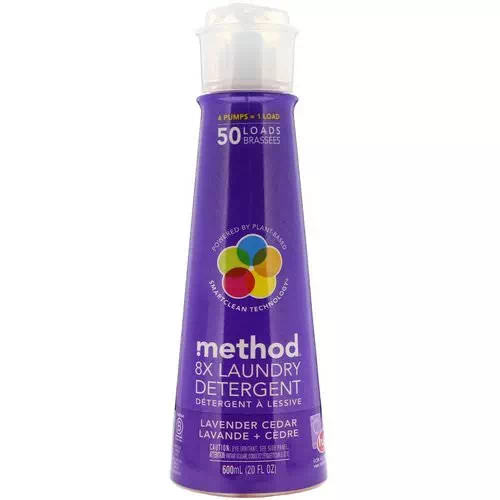 Method, 8X Laundry Detergent, Lavender Cedar, 20 fl oz (600 ml) Review