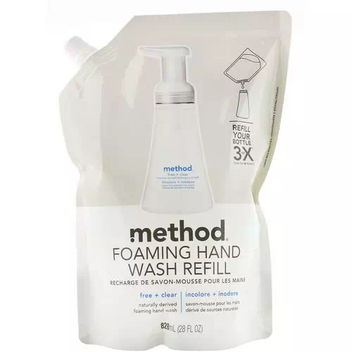 Method, Foaming Hand Wash Refill, Free + Clear, 28 fl oz (828 ml) Review