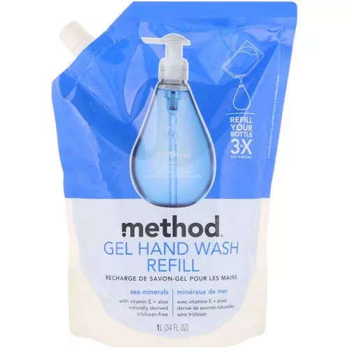 Method, Gel Hand Wash Refill, Sea Minerals, 34 fl oz (1 l) Review