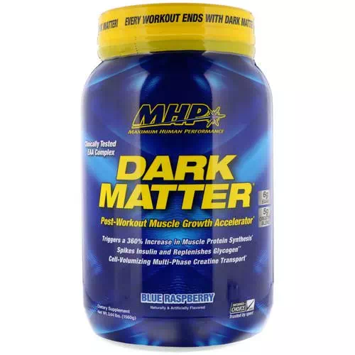 MHP, Dark Matter, Post-Workout Muscle Growth Accelerator, Blue Raspberry, 3.44 lbs (1560 g) Review