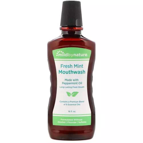 Mild By Nature, Mouthwash, Made with Peppermint Oil, Long-Lasting Fresh Breath, Fresh Mint, 16 fl oz Review