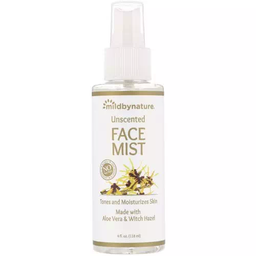 Mild By Nature, Witch Hazel, Unscented, Face Mist, Alcohol-Free, 4 fl oz (118 ml) Review