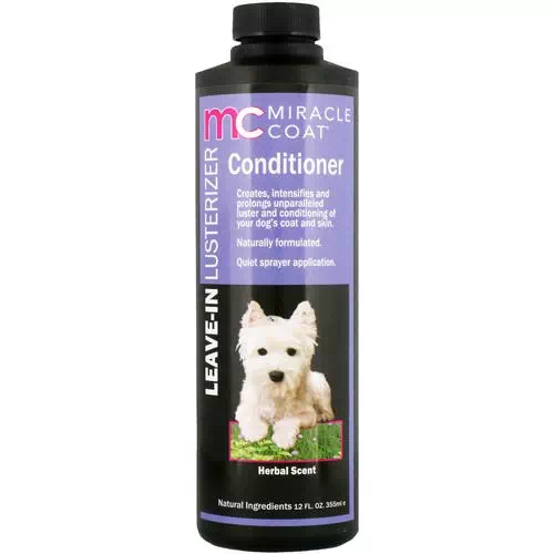 Miracle Care, Miracle Coat, Leave-In Lusterizer Conditioner, For Dogs, Herbal Scent, 12 fl oz (355 ml) Review