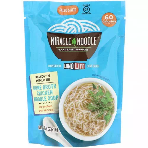 Miracle Noodle, Bone Broth Noodle Soup, Chicken, 7.6 oz (215 g) Review