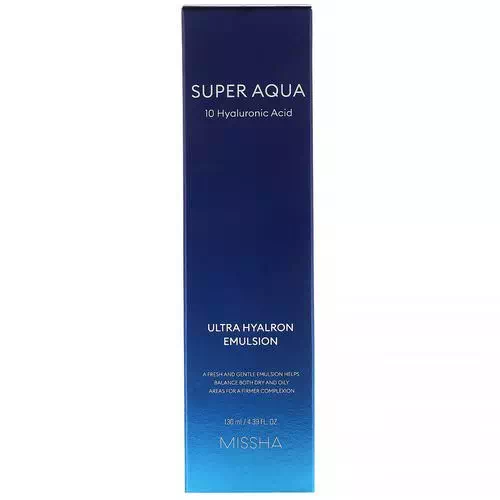 Missha, Super Aqua, Ultra Hyalron Emulsion, 4.39 fl oz (130 ml) Review