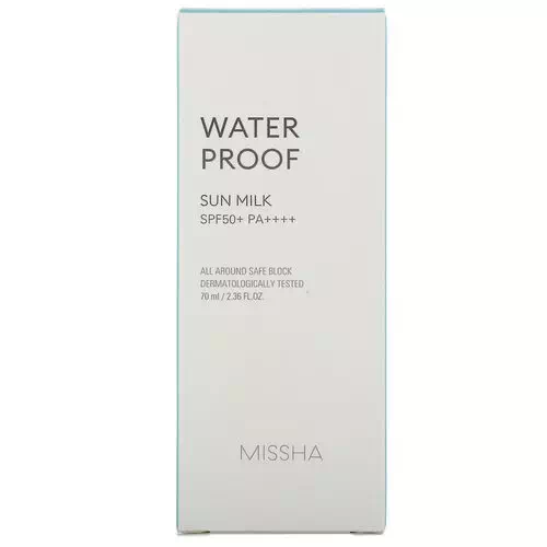 Missha, Waterproof Sun Milk, SPF 50+ PA+++, 2.36 fl oz (70 ml) Review