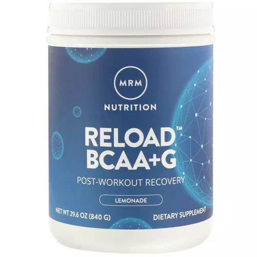 MRM, Reload BCAA + G, Post-Workout Recovery, Lemonade, 29.6 oz (840 g) Review