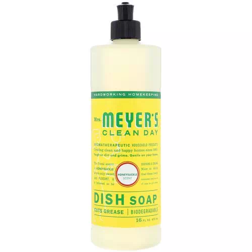 Mrs. Meyers Clean Day, Dish Soap, Honeysuckle Scent, 16 fl oz (473 ml) Review
