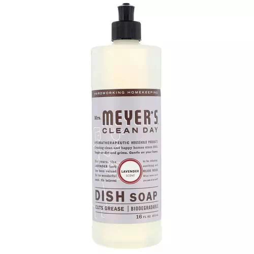 Mrs. Meyers Clean Day, Dish Soap, Lavender Scent, 16 fl oz (473 ml) Review