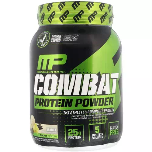 MusclePharm, Combat Protein Powder, Vanilla, 2 lbs (907 g) Review