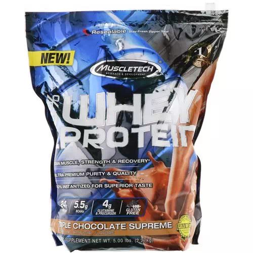 Muscletech, 100% Whey Protein, Triple Chocolate Supreme, 5.00 lbs (2.27 kg) Review