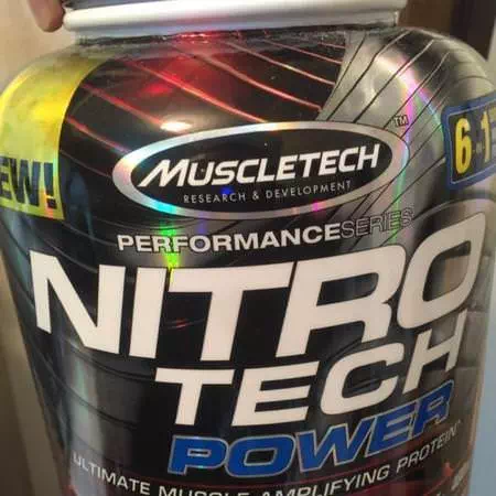 Nitro Tech Power, Ultimate Muscle Amplifying Whey Protein Powder, Triple Chocolate Supreme