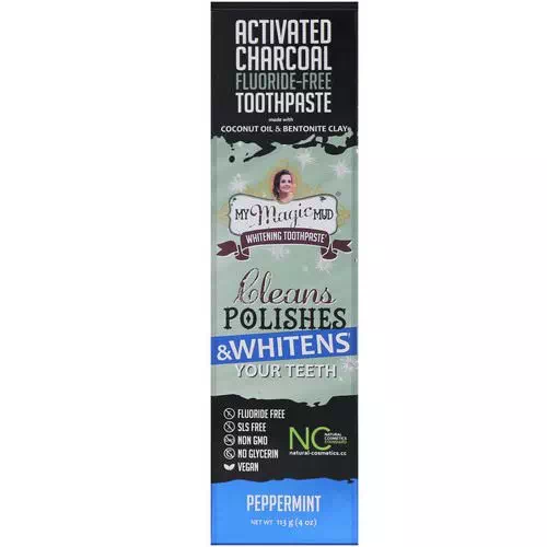 My Magic Mud, Activated Charcoal, Fluoride-Free, Whitening Toothpaste, Peppermint, 4 oz (113 g) Review