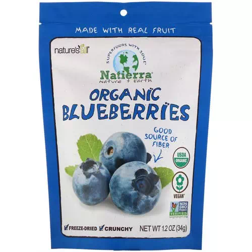 Natierra, Organic Freeze-Dried, Blueberries, 1.2 oz (34 g) Review