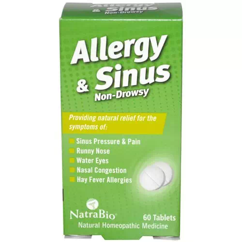 NatraBio, Allergy & Sinus, Non-Drowsy, 60 Tablets Review