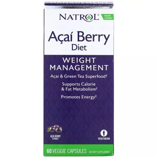Natrol, Acai Berry Diet, Acai & Green Tea Superfoods, 60 Veggie Capsules Review