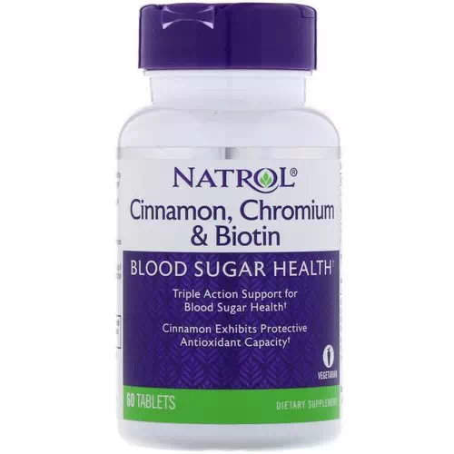 Natrol, Cinnamon, Chromium & Biotin, 60 Tablets Review