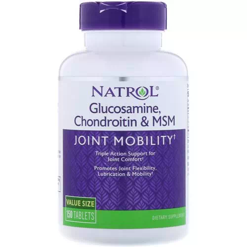 Natrol, Glucosamine, Chondroitin & MSM, 150 Tablets Review