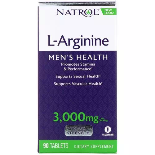 Natrol, L-Arginine, Extra Strength, 3,000 mg, 90 Tablets Review