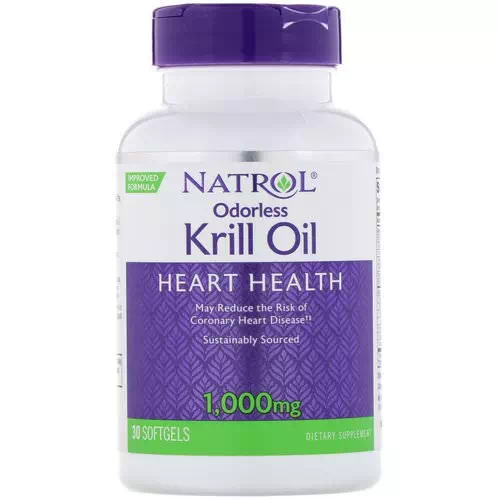 Natrol, Odorless Krill Oil, 1,000 mg, 30 Softgels Review