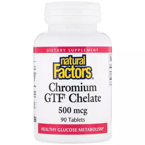 Natural Factors, Chromium GTF Chelate, 500 mcg, 90 Tablets Review