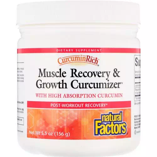 Natural Factors, CurcuminRich, Muscle Recovery & Growth Curcumizer, 5.5 oz (156 g) Review