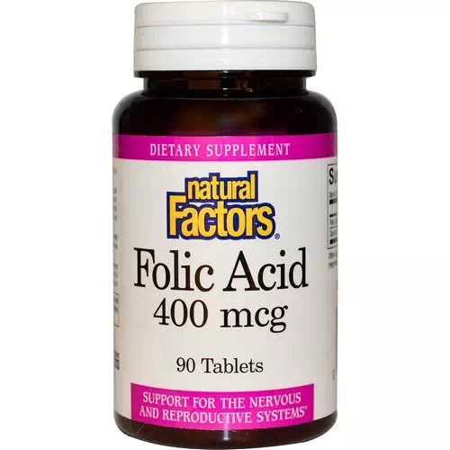 Natural Factors, Folic Acid, 400 mcg, 90 Tablets Review