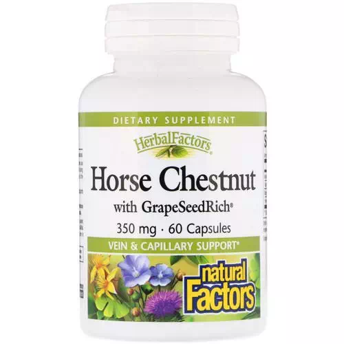 Natural Factors, Horse Chestnut with Grape Seed, 350 mg, 60 Capsules Review