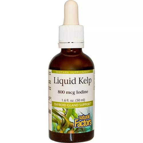 Natural Factors, Liquid Kelp, 800 mcg Iodine, 1.6 fl oz (50 ml) Review