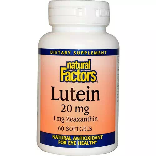 Natural Factors, Lutein, 20 mg, 60 Softgels Review