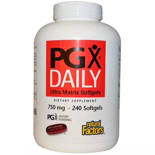 Natural Factors, PGX Daily, Ultra Matrix Softgels, 750 mg, 240 Softgels Review
