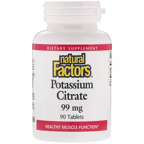 Natural Factors, Potassium Citrate, 99 mg, 90 Tablets Review